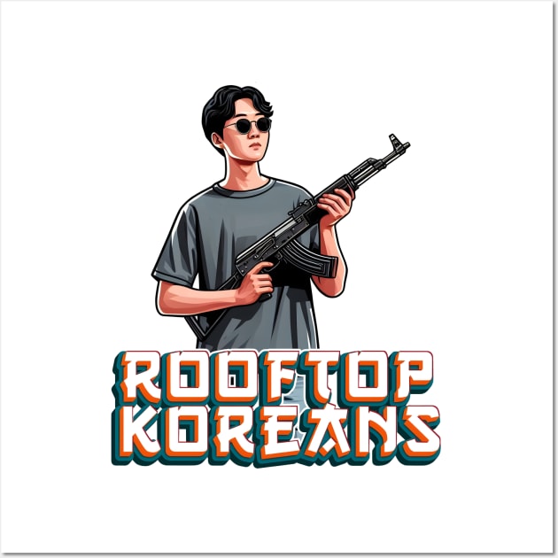 Rooftop Koreans Wall Art by Rawlifegraphic